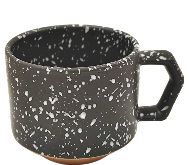 CHIPS mug. 日本疊杯 280ml, 潑墨黑白色, 1個