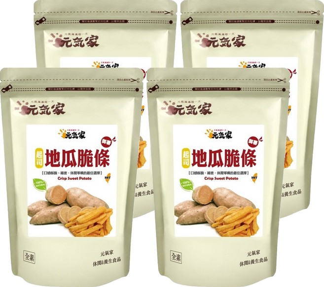 元氣家 御薯起司地瓜脆條, 100g, 4包