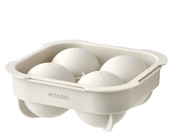 MODORI 霧面冰球製冰盒, 白色, 1個