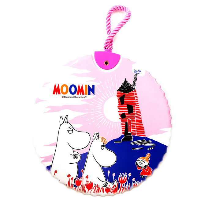 MOOMIN 嚕嚕米 陶瓷隔熱墊 16x16公分, 山坡款 粉色, 1個