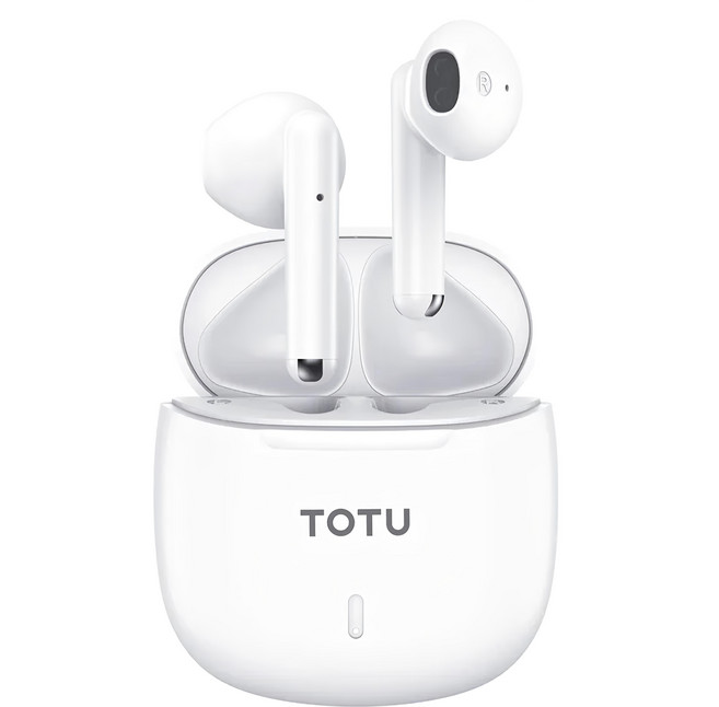 TOTU 拓途 真無線藍牙耳機 藍牙V5.3 IPX4防水 Type-C接口, BE-12-TWS, 白色