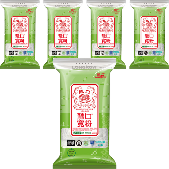 龍口 純翠寬粉 復刻版 5入, 175g, 5包