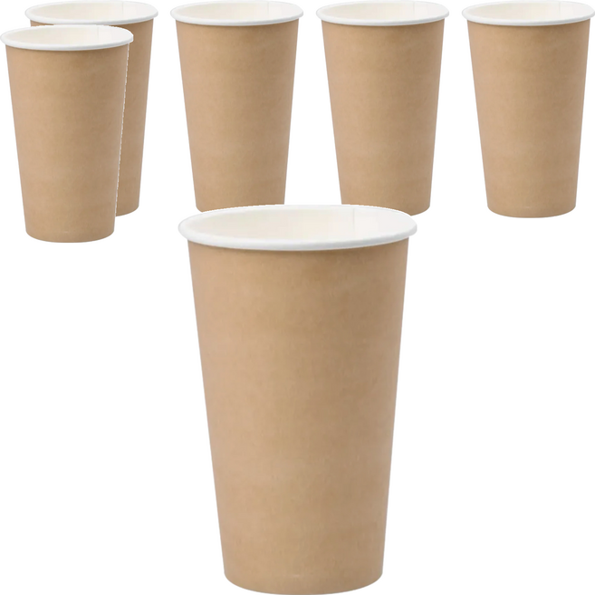 JX 雙P冷熱共用杯 16oz 直徑9 x 13cm 牛皮色, 50個, 6袋