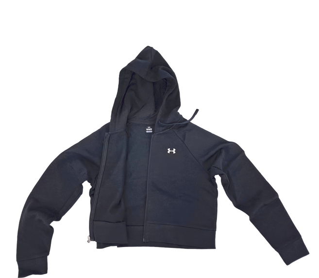 UNDER ARMOUR 安德瑪 Rival Fleece 短版連帽外套 1385890-001 女