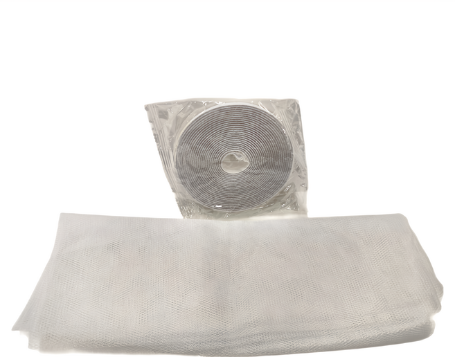 樂居家 自黏式防蚊紗窗網 Set 4 魔鬼氈紗網 白色