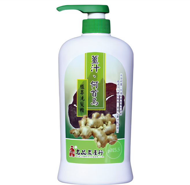 MINPIN 名品農產行 薑汁何首烏洗髮精, 830ml, 1瓶