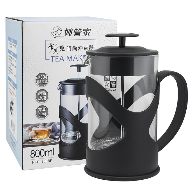 HouseKeeper 妙管家 布列克時尚沖茶器 HKP-800BK 15.6 x 10.5 x 18.9cm, 1個