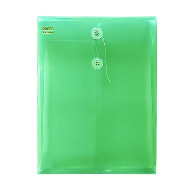 HFPWP 超聯捷 環保無毒 A4立體直式資料袋 台灣製 HFPWP GF118-GN 綠色, 10個, A4