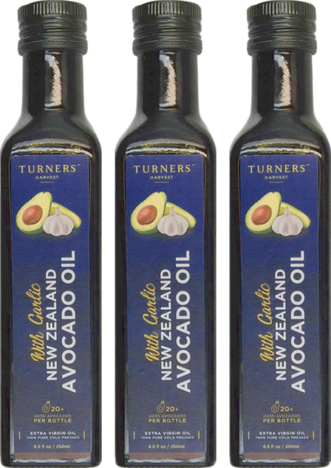 Turner's Harvest 紐西蘭初榨冷壓酪梨油 香蒜風味, 250ml, 3瓶