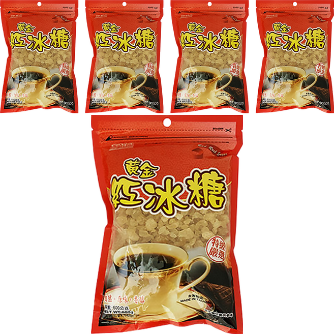 CHI-SHENG 耆盛食品 黃金紅冰糖, 600g, 5包