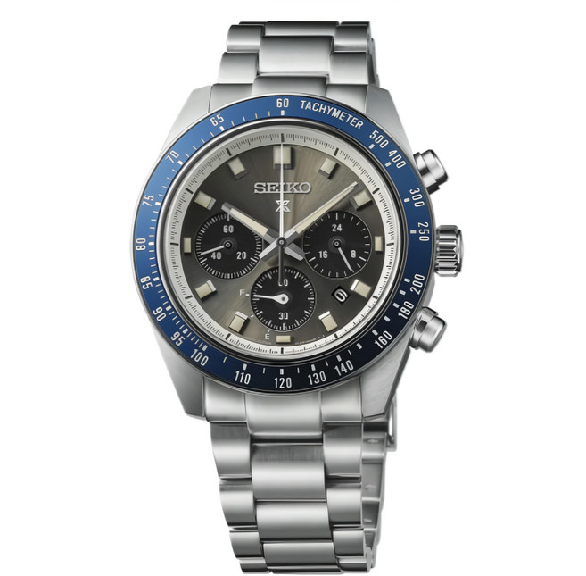 SEIKO 精工 PROSPEX SPEEDTIMER 太陽能三眼計時男錶 藍面