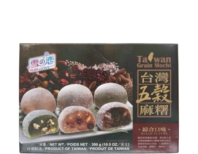 YUKI&LOVE 雪之戀 台灣五穀麻糬 12入, 300g, 1盒