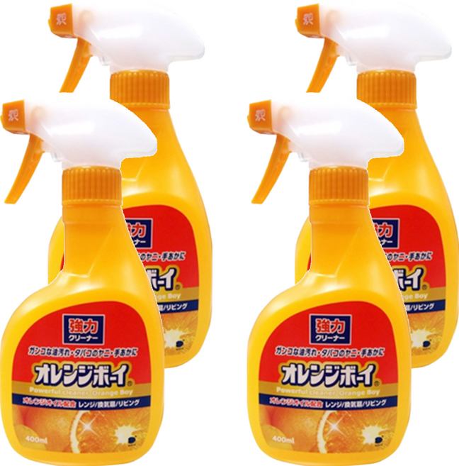 第一石鹼 Orange boy 柑橘精華強力去油污噴霧泡, 400ml, 4瓶