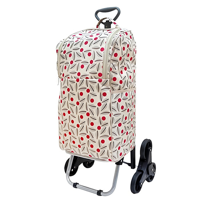 保溫保鮮伸縮三輪爬梯購物車 尼龍布材質, 顏色隨機, 1組