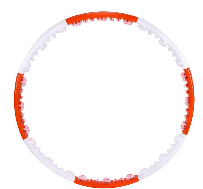 Spobank 美體指壓呼拉圈, 2kg, 1個, 橘色 白色