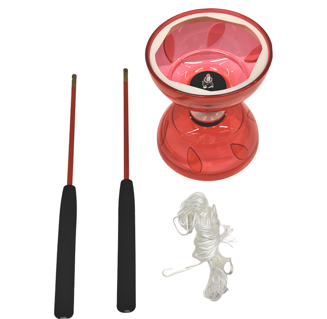 AFAMIC 艾法 長軸軟式三培鈴扯鈴組 設計安全耐摔 附收納袋/專用桿/專用繩, 1組