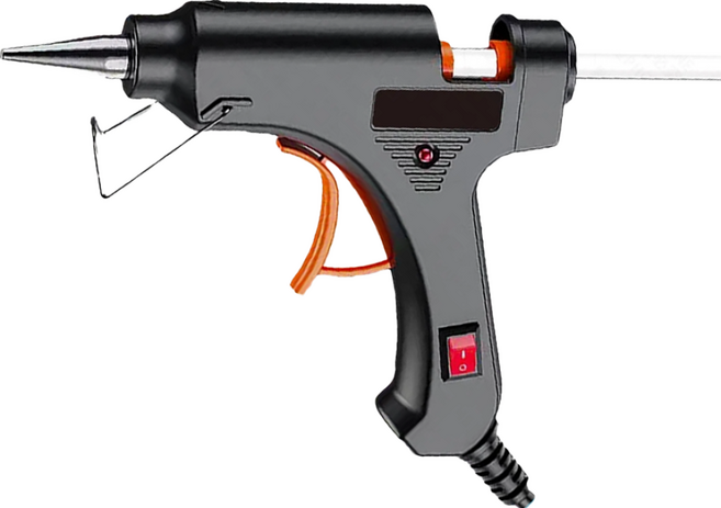 喬特 20W熱熔膠槍 附50支熱熔膠棒 黑色, 1組