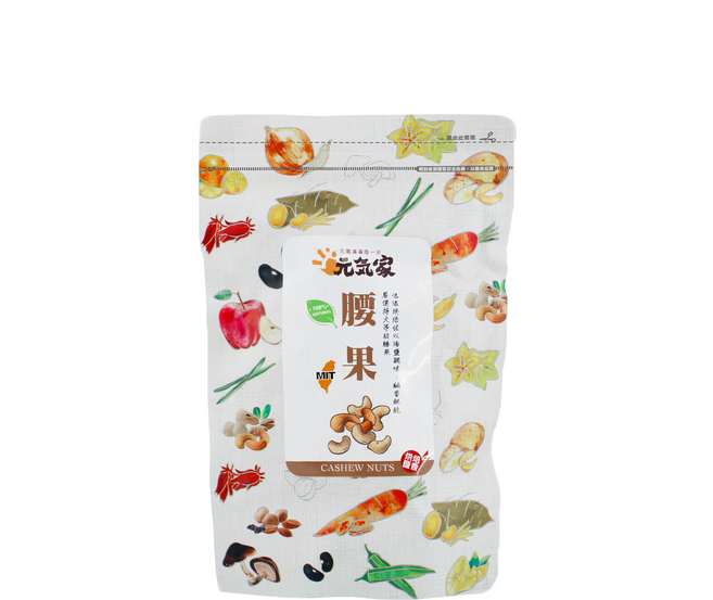 元氣家 特大烘焙鹽香腰果 嚴選 無油炸 低溫烘焙 海鹽調味, 200g, 1包