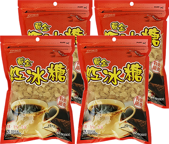 CHI-SHENG 耆盛食品 黃金紅冰糖, 600g, 4包