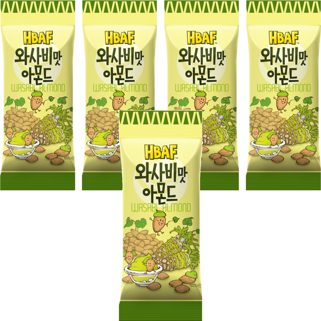 HBAF 杏仁果 精選美國杏仁 口感香脆 芥末包裹蜂蜜香甜味, 30g, 5包