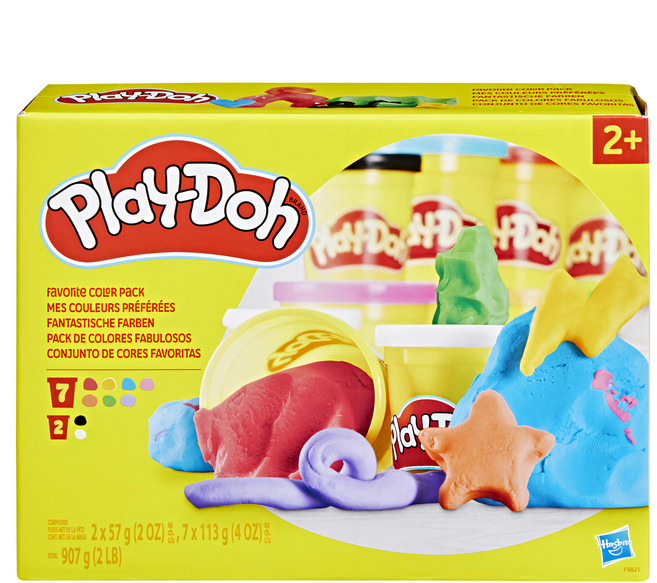 Hasbro 孩之寶 Play-Doh 培樂多 最愛顏色9色黏土組, 907g, 1組, 多色