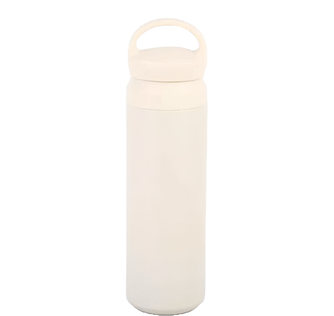 日式304不鏽鋼真空保溫杯, 經典白, 500ml, 1個