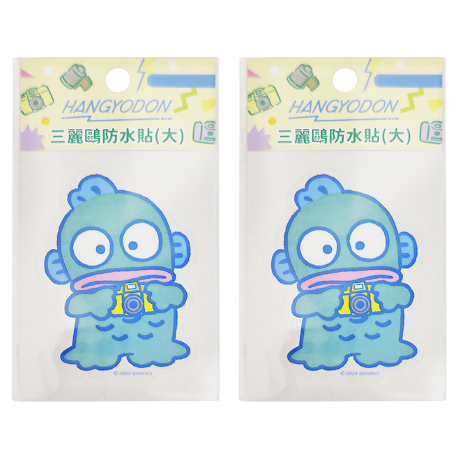 HANGYODON 人魚漢頓 防水貼 大, 相機 藍色, 2張