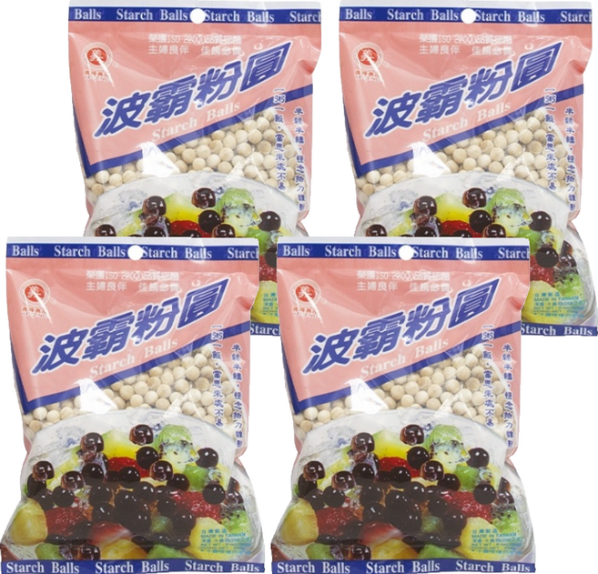 義峰食品 波霸粉圓, 250g, 4包, 1入