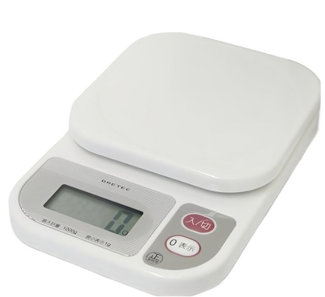 dretec 米魯魯 廚房料理電子秤 KS-108WT 白色 1kg, 1個