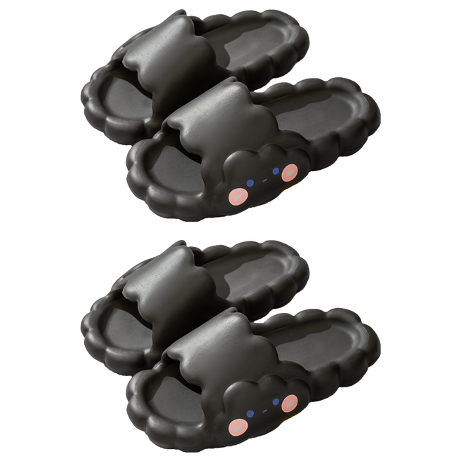 BEAUTY DISPLAY 美得像專櫃 雲朵拖鞋 40~41 2雙, 250mm, 黑色