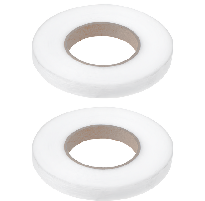 Tamsaa 補衣熱熔膠帶 12mm*40m - 免縫熨燙、衣物修補, 2捲, 白色