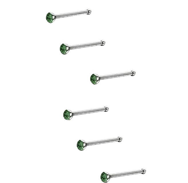 Brilliant Beauty 耀眼美人 迷你鋯石鑽 養耳棒鈦閃耀鈦鋼耳環 過爐款 6個