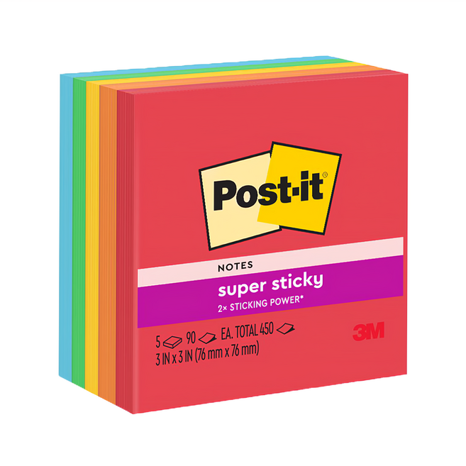 3M Post-it 利貼 狠黏便條紙紙磚, 654-5SSPP, 450張, 1組