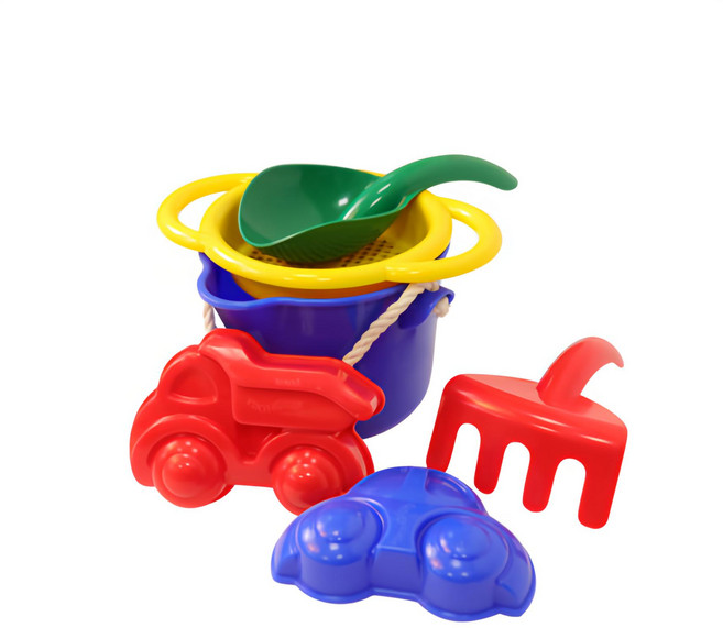 VIKINGTOYS 夏日沙灘玩沙工具組, 可愛車車 多色, 1組