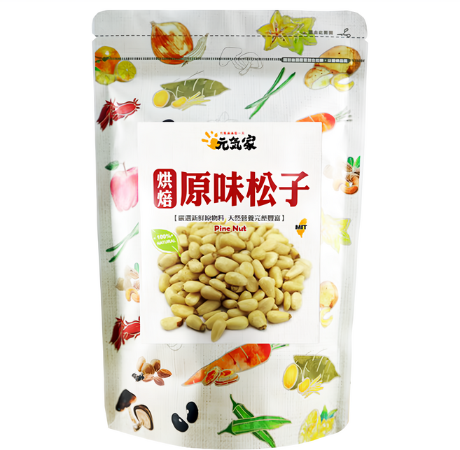元氣家 烘焙原味松子, 200g, 1袋