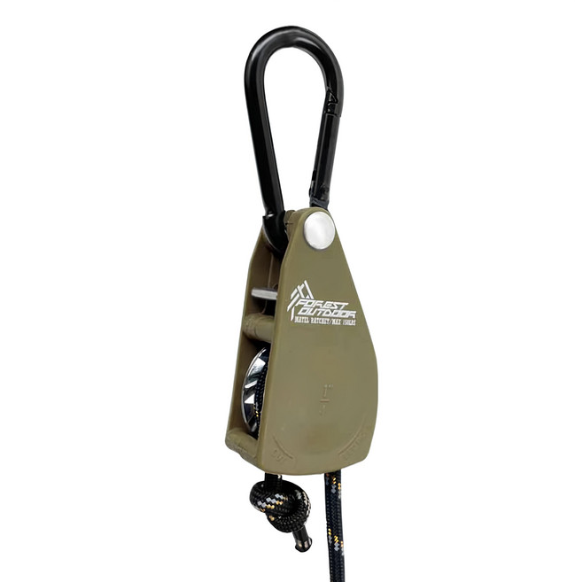 Forest Outdoor 群森戶外 大號滑輪營繩拉緊器, 1入, 軍綠色