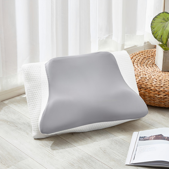 J-bedtime 床寢時光 釋壓舒眠止鼾修容蝶型枕 Q9781M-1, 雙色灰, 1個
