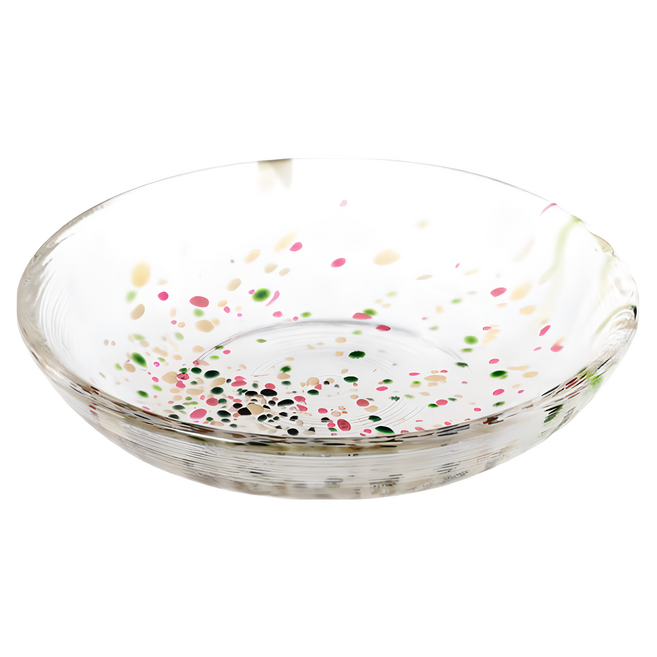 TOYO-SASAKI GLASS 東洋佐佐木 日本製 夏日繽紛玻璃小盤 WA336, 透明色, 1個