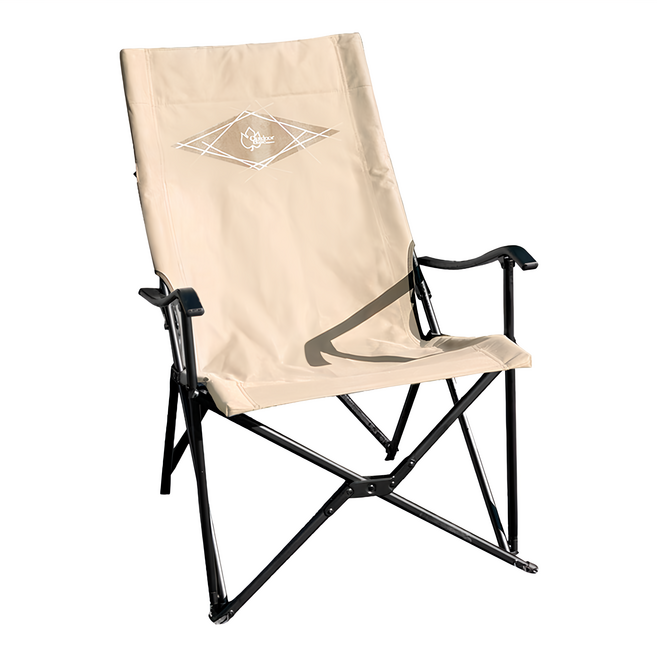 Outdoor Base 小八高背休閒椅 展開尺寸約 57 x 68 x 90cm 收納尺寸14 x 14 x 108cm 3.2kg, 卡其色, 1個