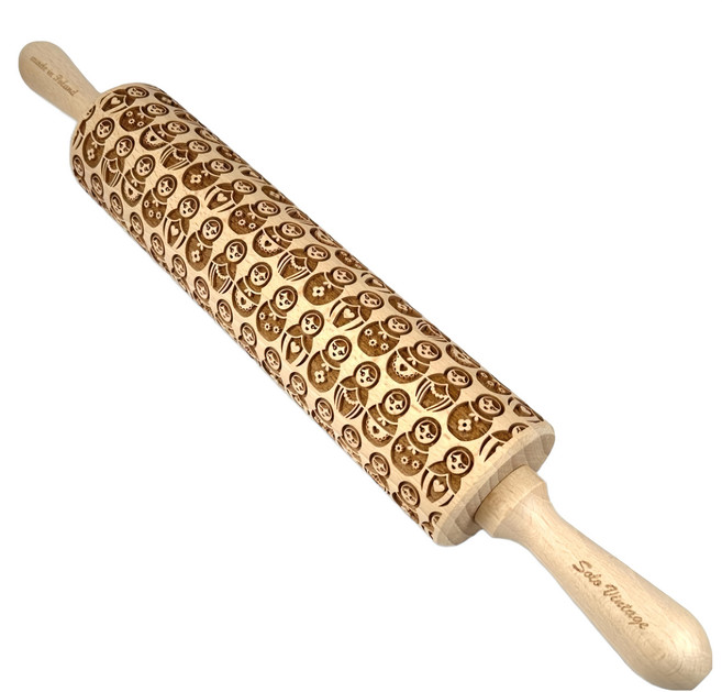 SOLO VINTAGE 歐洲櫸壓紋擀麵棍 俄羅斯娃娃, 1個