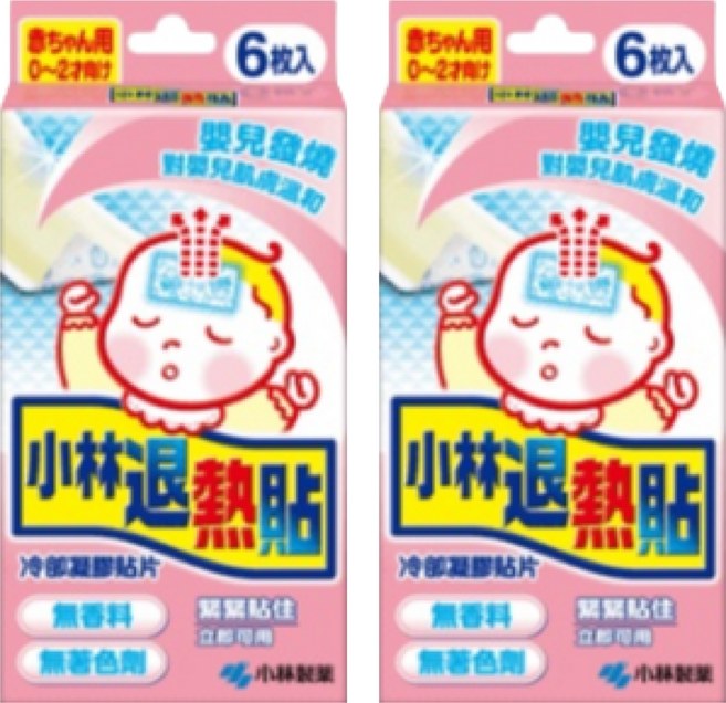 KOBAYASHI 小林製藥 小林退熱貼 嬰兒用, 6片, 2盒