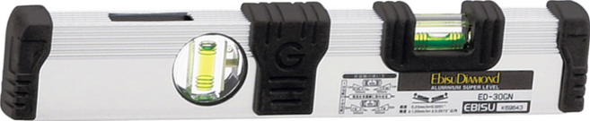 EBiSU 惠百施 DiamondG 耐衝擊水平尺 帶G保護器 量角器 V型槽 磷光氣泡管, 1個