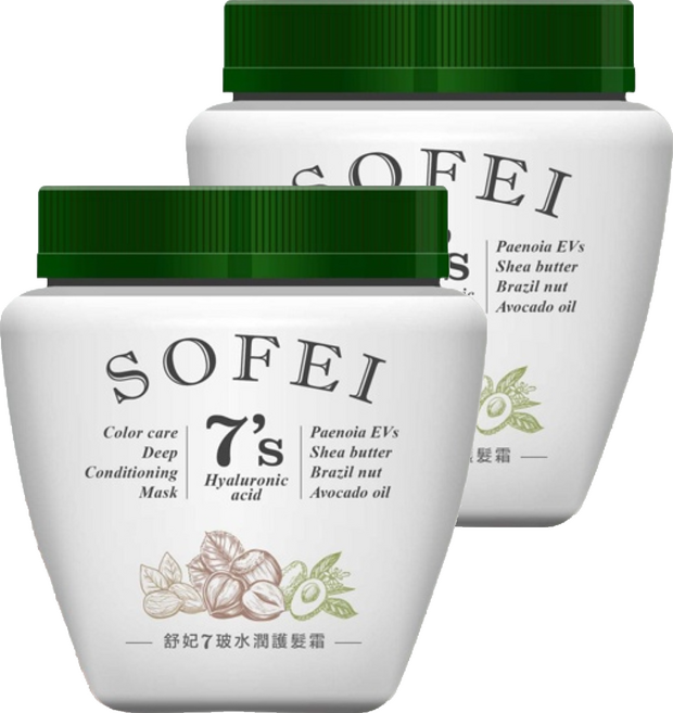 SOFEI 舒妃 7玻水潤護髮霜, 2罐, 800ml