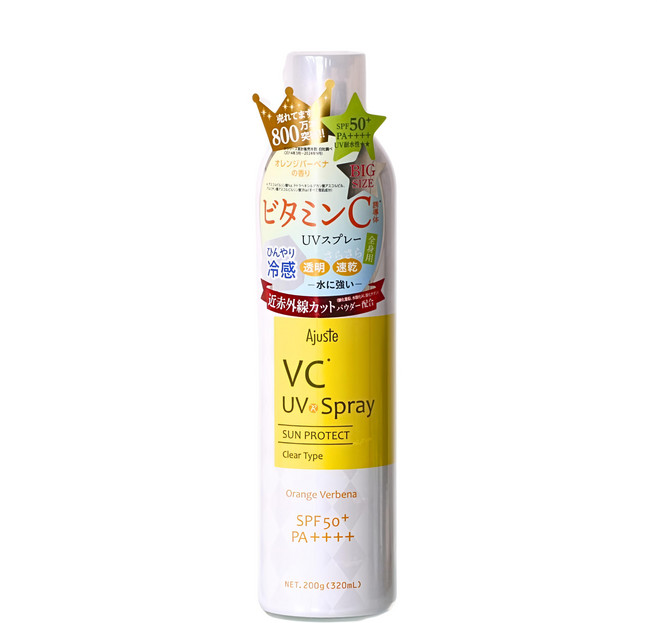 Ajuste 愛伽絲 高效防曬噴霧 SPF50+ PA++++ 清爽保濕不黏膩, 320ml, 1瓶