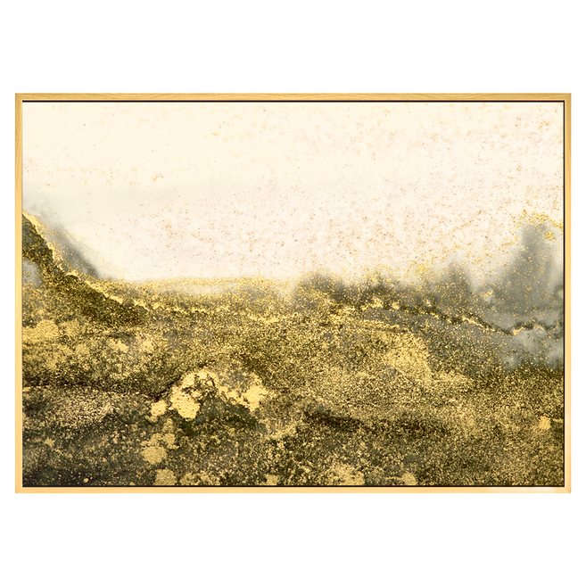 BOLUO GALLERY 菠蘿選畫所 金色山脈 II APAD3459D 掛畫, 木色