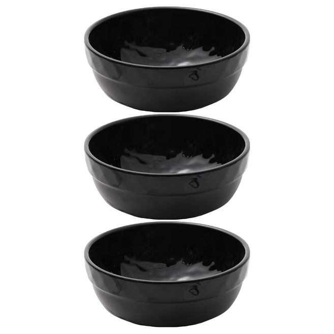 鑽石沙拉碗 黑色 美耐皿樹脂 尺寸約面11.5x高5cm 耐受溫度約-20℃~95℃, 3個