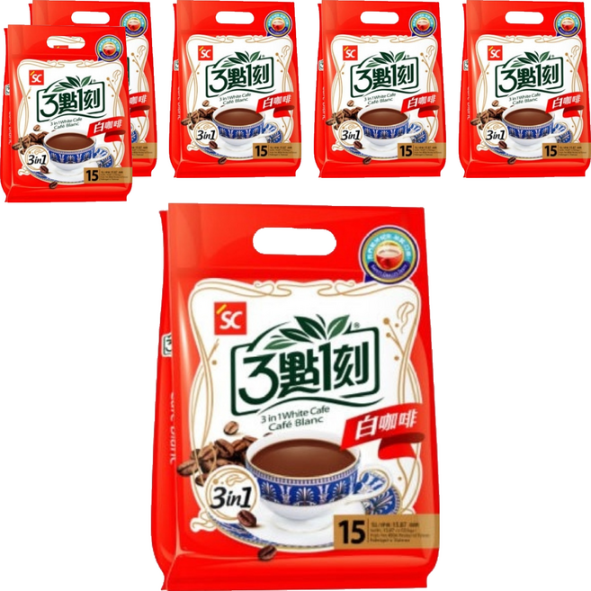 3點1刻 3合1白咖啡, 30g, 15包, 6袋
