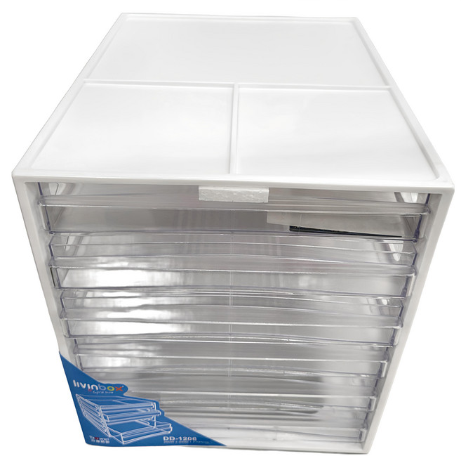 SHUTER 樹德 lIvinbox DD-1206桌上型資料櫃 1個, 白色, 1