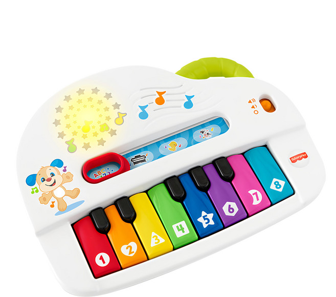 fisher-price 費雪 隨身發光小鋼琴 6-36個月適用, 1台
