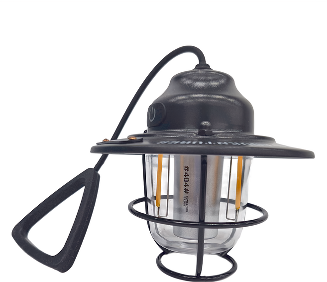 WellHike 玩客 松果型可懸掛充電式LED燈 160 x 95 x 105mm 140g, 黑色, 1個
